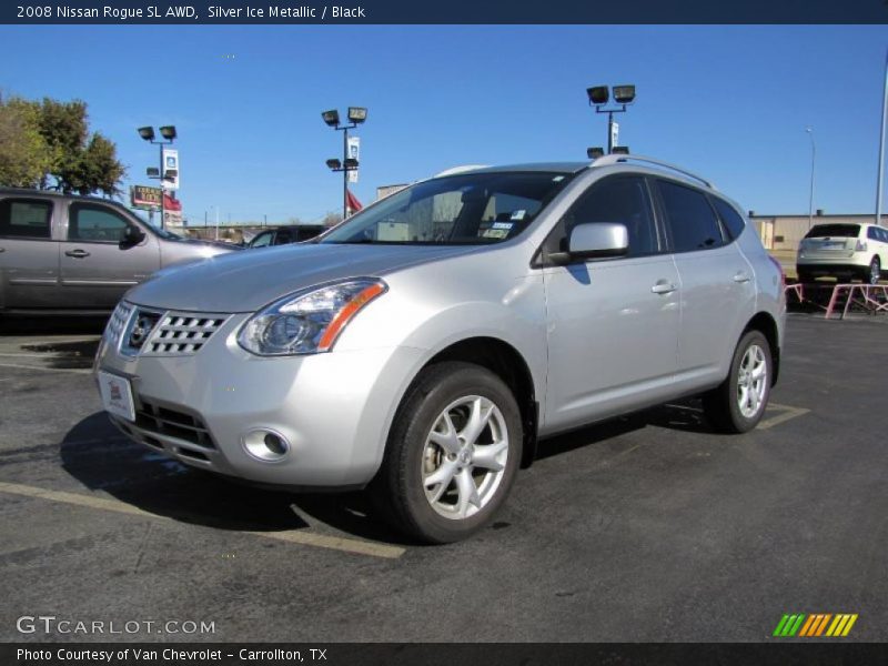 Silver Ice Metallic / Black 2008 Nissan Rogue SL AWD