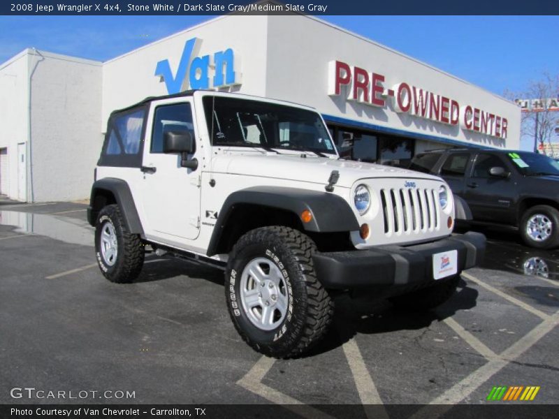Stone White / Dark Slate Gray/Medium Slate Gray 2008 Jeep Wrangler X 4x4