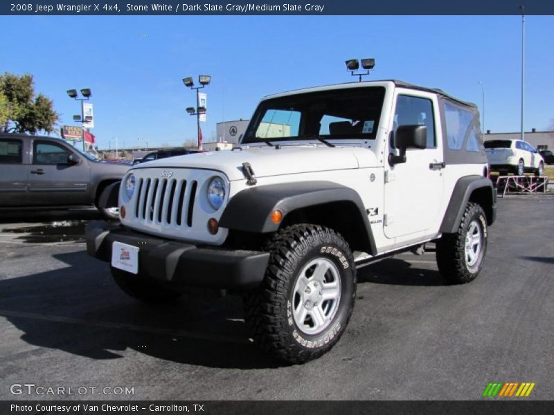 Stone White / Dark Slate Gray/Medium Slate Gray 2008 Jeep Wrangler X 4x4