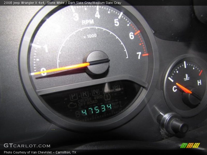 Stone White / Dark Slate Gray/Medium Slate Gray 2008 Jeep Wrangler X 4x4