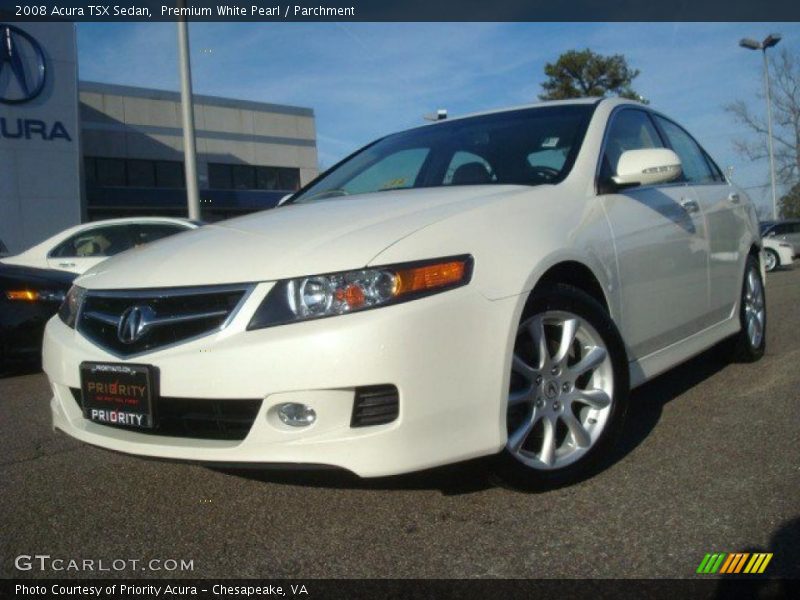 Premium White Pearl / Parchment 2008 Acura TSX Sedan