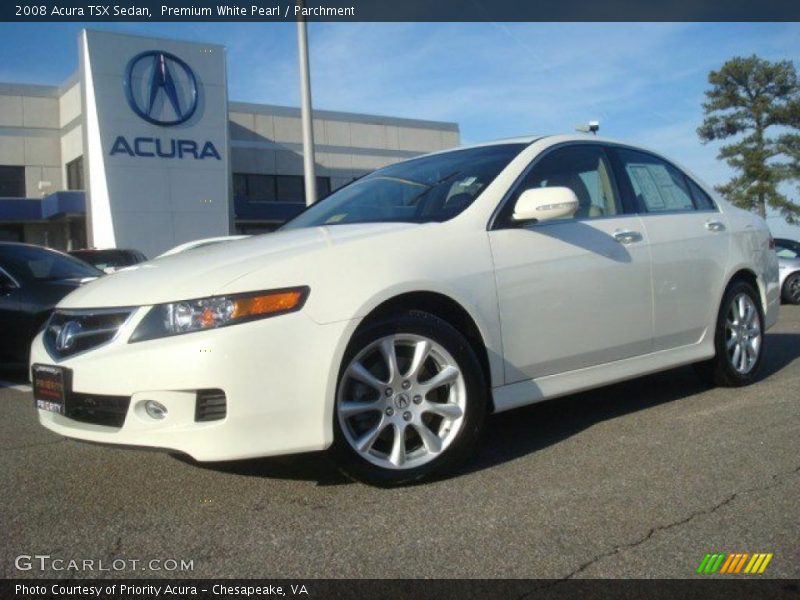 Premium White Pearl / Parchment 2008 Acura TSX Sedan