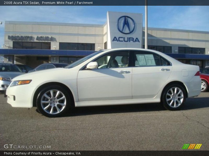Premium White Pearl / Parchment 2008 Acura TSX Sedan