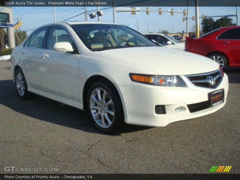 Premium White Pearl / Parchment 2008 Acura TSX Sedan