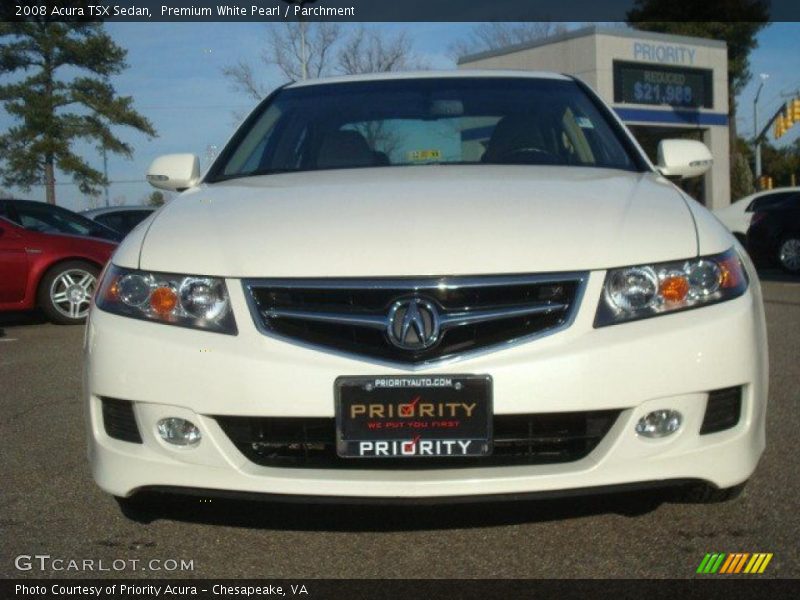 Premium White Pearl / Parchment 2008 Acura TSX Sedan