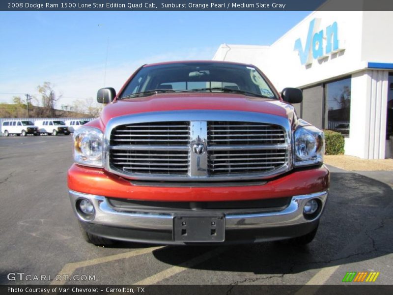Sunburst Orange Pearl / Medium Slate Gray 2008 Dodge Ram 1500 Lone Star Edition Quad Cab