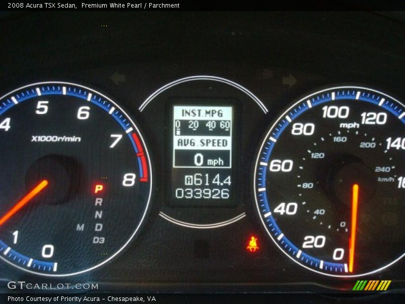 Premium White Pearl / Parchment 2008 Acura TSX Sedan