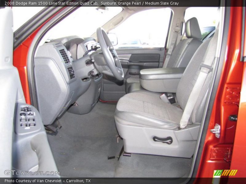 Sunburst Orange Pearl / Medium Slate Gray 2008 Dodge Ram 1500 Lone Star Edition Quad Cab
