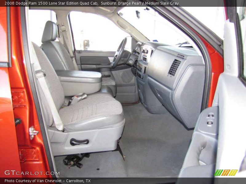 Sunburst Orange Pearl / Medium Slate Gray 2008 Dodge Ram 1500 Lone Star Edition Quad Cab
