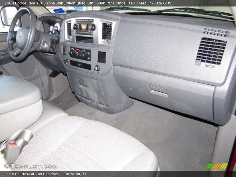 Sunburst Orange Pearl / Medium Slate Gray 2008 Dodge Ram 1500 Lone Star Edition Quad Cab