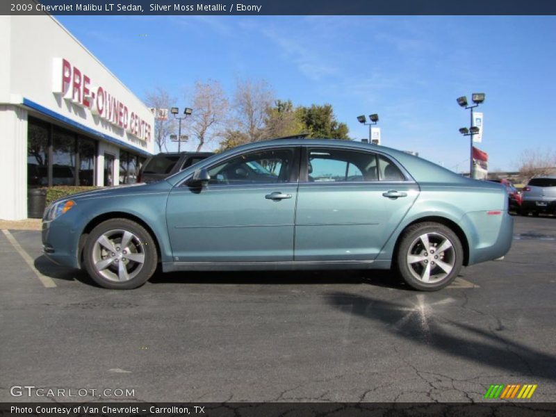 Silver Moss Metallic / Ebony 2009 Chevrolet Malibu LT Sedan