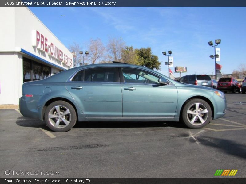 Silver Moss Metallic / Ebony 2009 Chevrolet Malibu LT Sedan