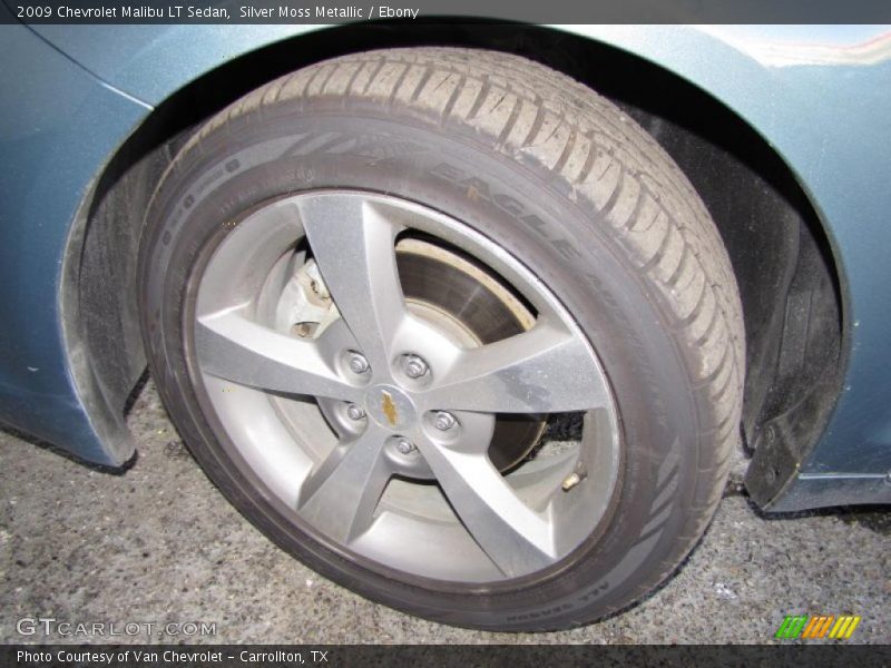 Silver Moss Metallic / Ebony 2009 Chevrolet Malibu LT Sedan