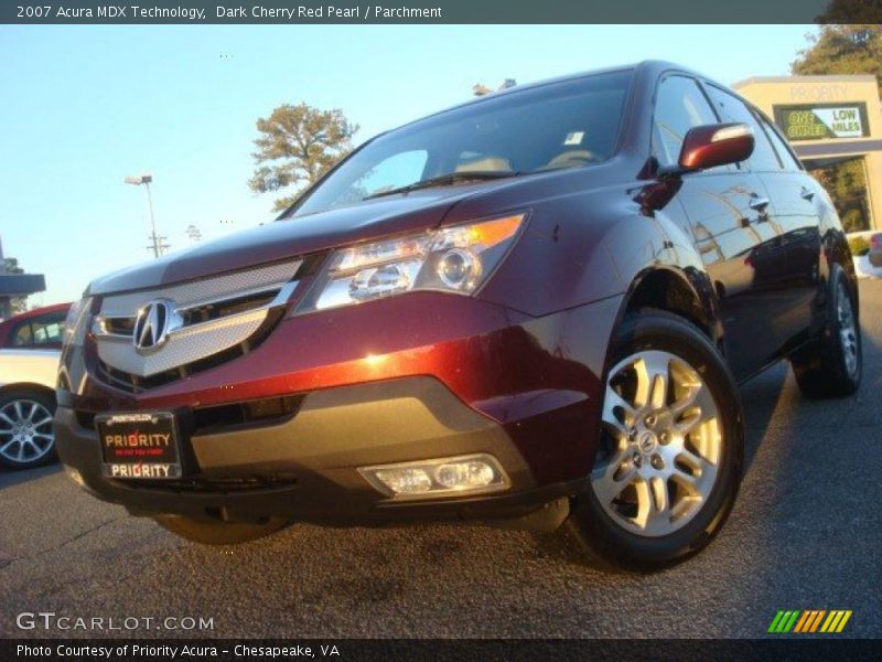 Dark Cherry Red Pearl / Parchment 2007 Acura MDX Technology
