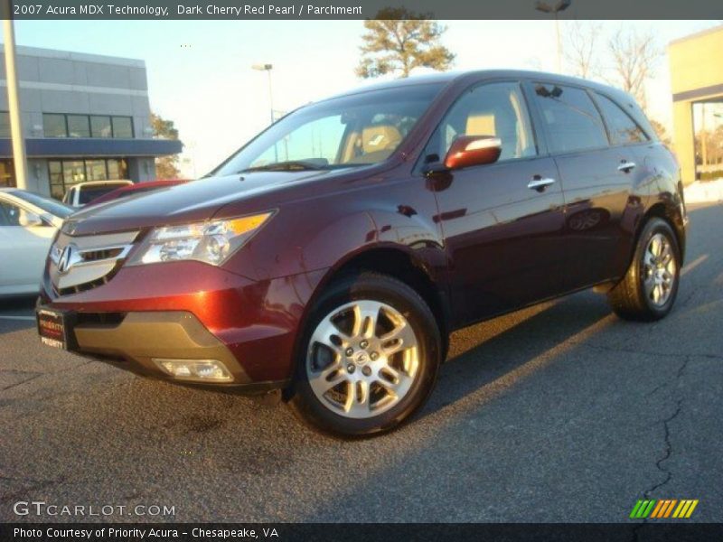 Dark Cherry Red Pearl / Parchment 2007 Acura MDX Technology