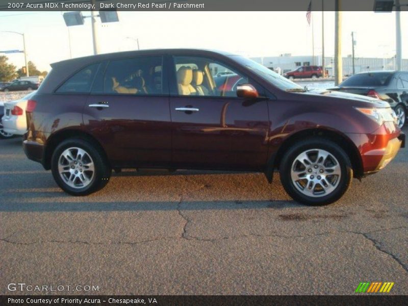 Dark Cherry Red Pearl / Parchment 2007 Acura MDX Technology