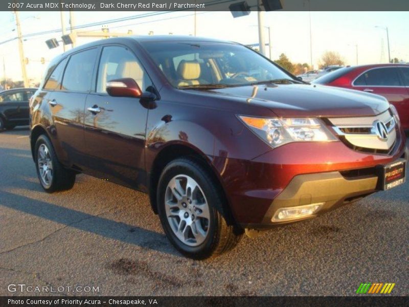 Dark Cherry Red Pearl / Parchment 2007 Acura MDX Technology