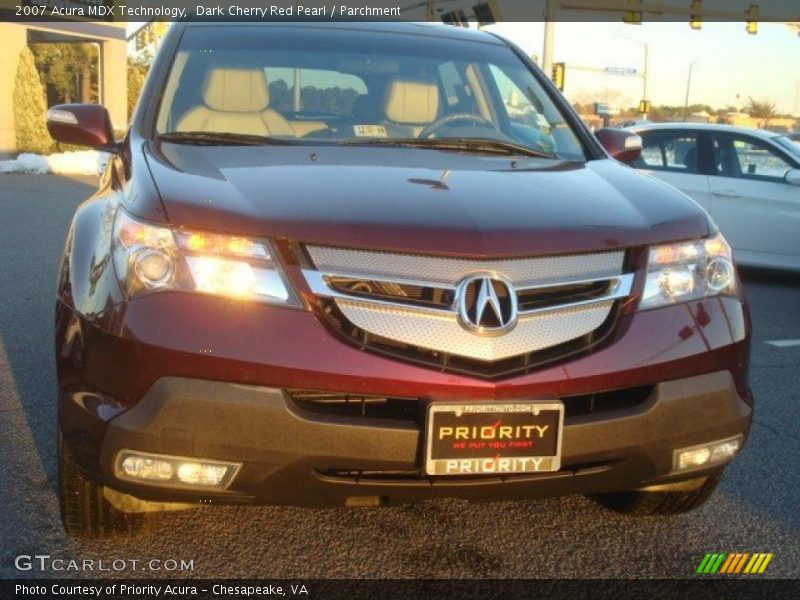 Dark Cherry Red Pearl / Parchment 2007 Acura MDX Technology