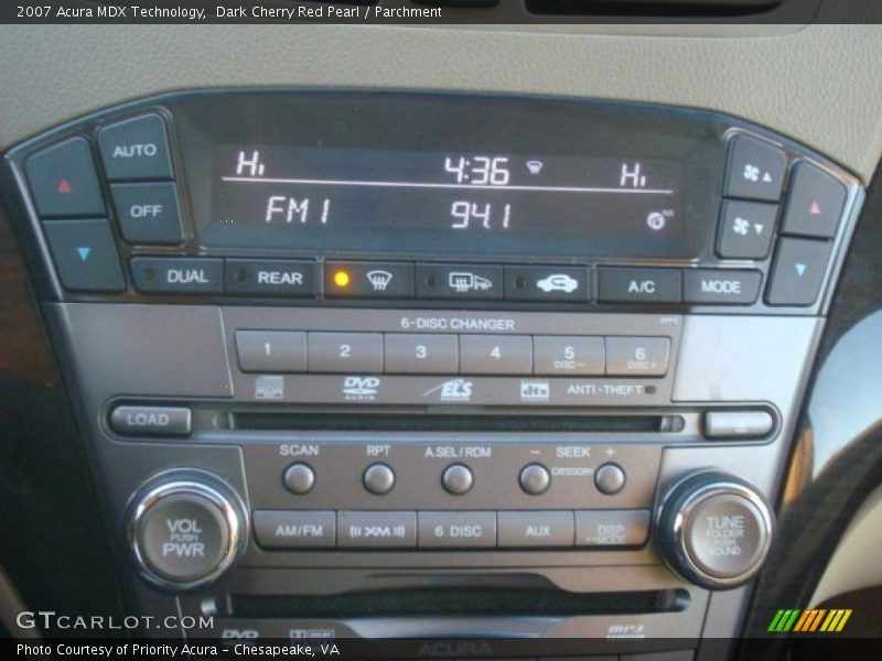 Dark Cherry Red Pearl / Parchment 2007 Acura MDX Technology