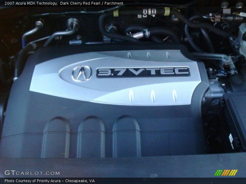 Dark Cherry Red Pearl / Parchment 2007 Acura MDX Technology