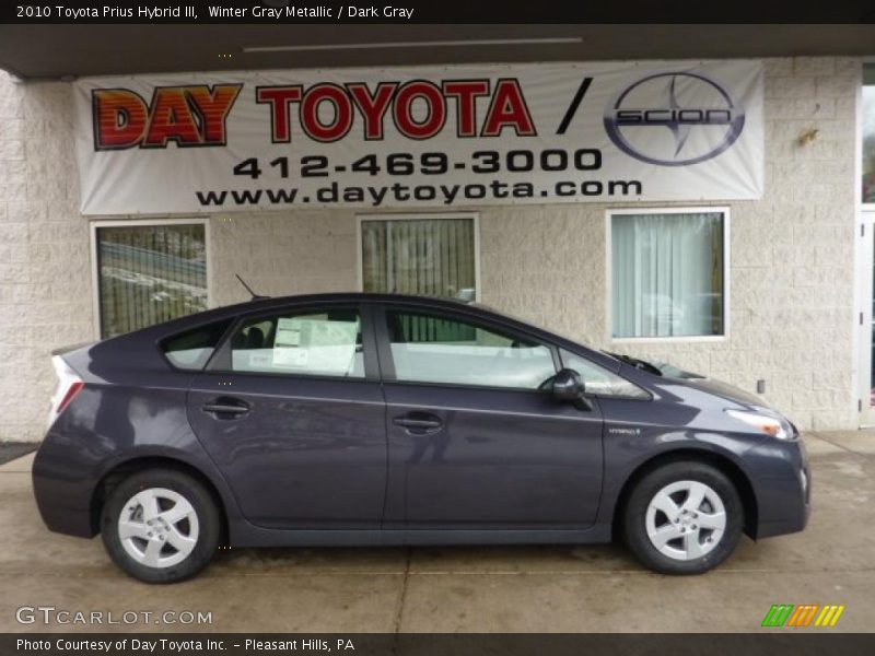 Winter Gray Metallic / Dark Gray 2010 Toyota Prius Hybrid III