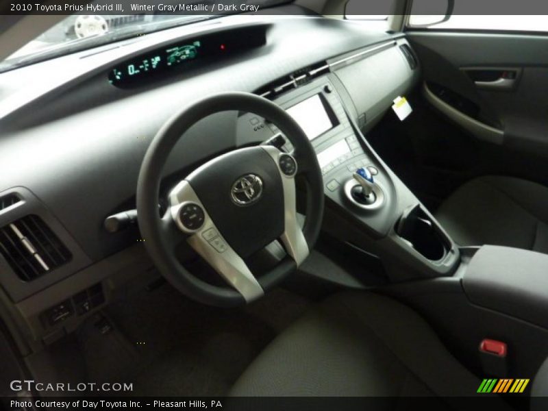 Winter Gray Metallic / Dark Gray 2010 Toyota Prius Hybrid III