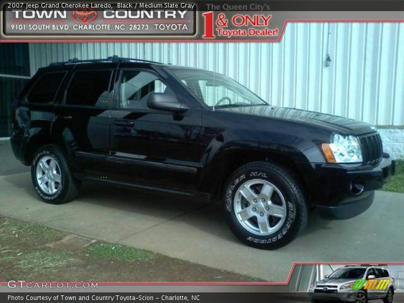 Black / Medium Slate Gray 2007 Jeep Grand Cherokee Laredo