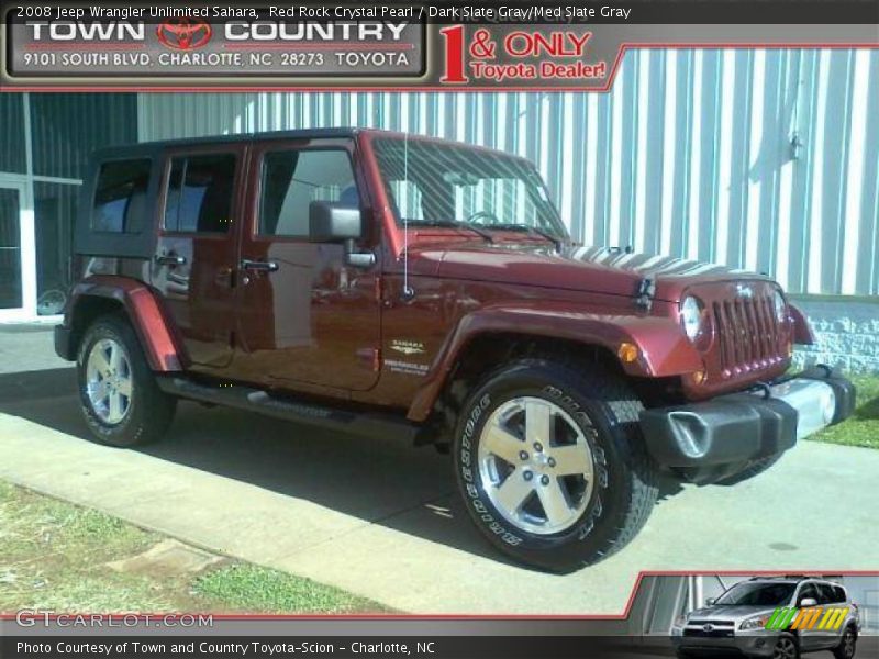 Red Rock Crystal Pearl / Dark Slate Gray/Med Slate Gray 2008 Jeep Wrangler Unlimited Sahara