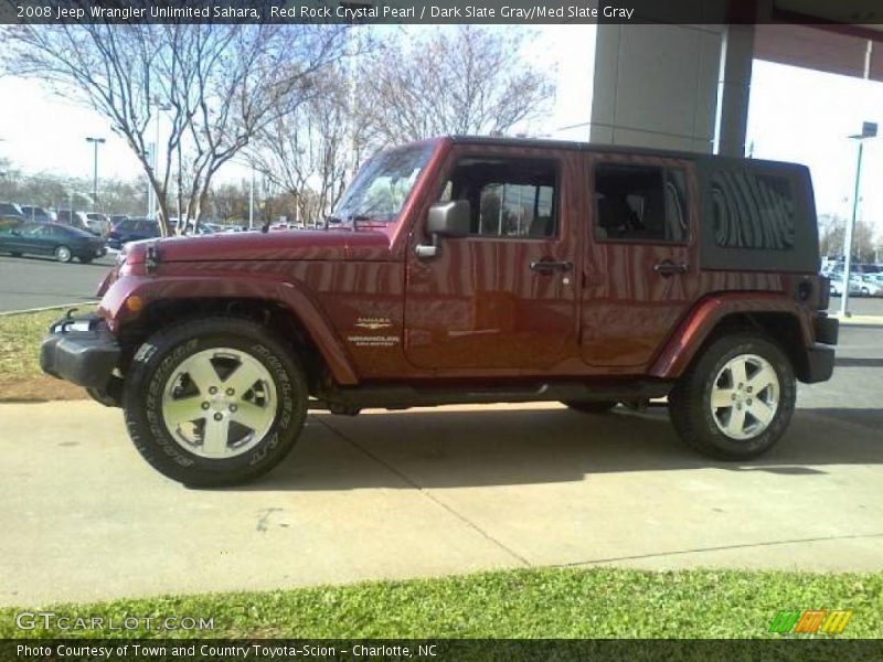 Red Rock Crystal Pearl / Dark Slate Gray/Med Slate Gray 2008 Jeep Wrangler Unlimited Sahara