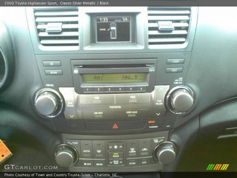 Controls of 2009 Highlander Sport