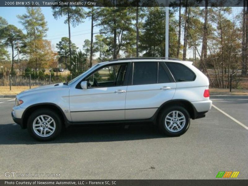 Titanium Silver Metallic / Grey 2006 BMW X5 3.0i