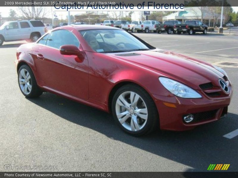 Mars Red / Black/Ash 2009 Mercedes-Benz SLK 350 Roadster