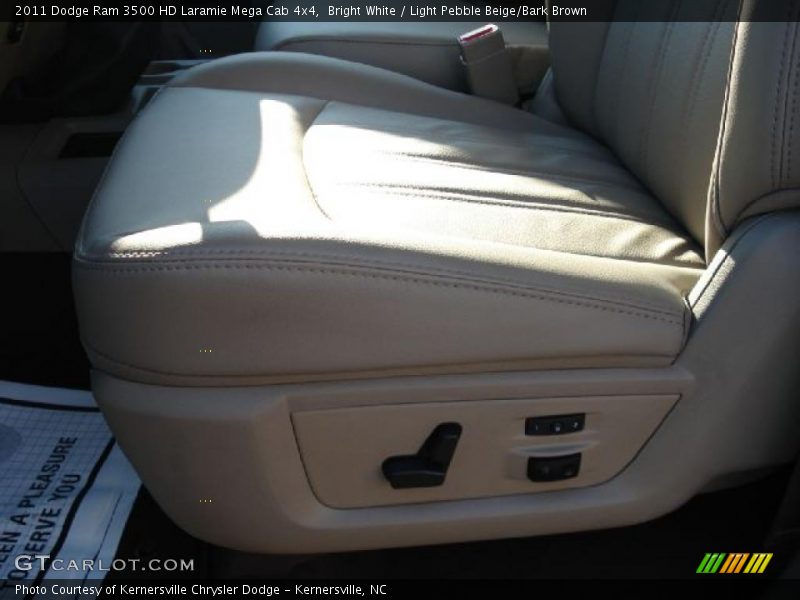 Bright White / Light Pebble Beige/Bark Brown 2011 Dodge Ram 3500 HD Laramie Mega Cab 4x4