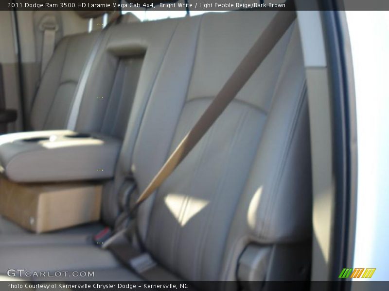 Bright White / Light Pebble Beige/Bark Brown 2011 Dodge Ram 3500 HD Laramie Mega Cab 4x4