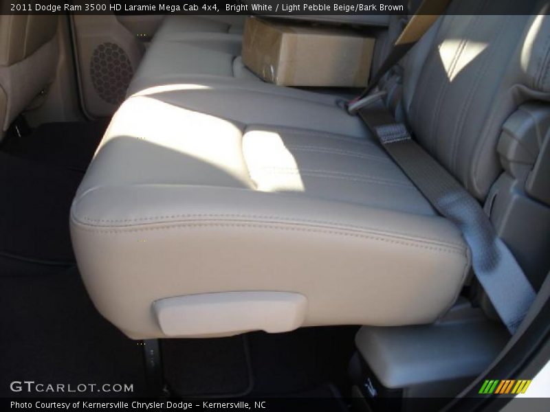 Bright White / Light Pebble Beige/Bark Brown 2011 Dodge Ram 3500 HD Laramie Mega Cab 4x4