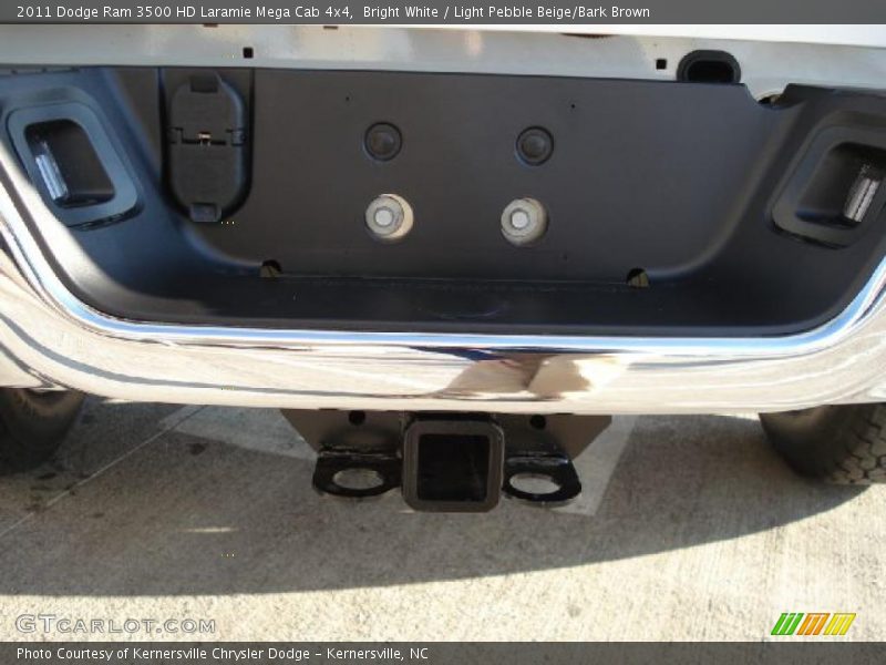 Bright White / Light Pebble Beige/Bark Brown 2011 Dodge Ram 3500 HD Laramie Mega Cab 4x4