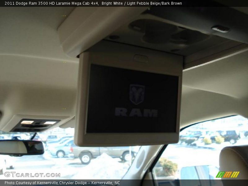 Bright White / Light Pebble Beige/Bark Brown 2011 Dodge Ram 3500 HD Laramie Mega Cab 4x4