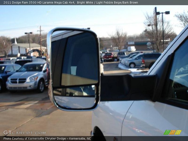 Bright White / Light Pebble Beige/Bark Brown 2011 Dodge Ram 3500 HD Laramie Mega Cab 4x4