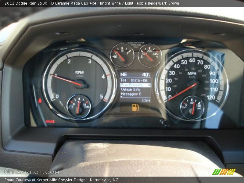  2011 Ram 3500 HD Laramie Mega Cab 4x4 Laramie Mega Cab 4x4 Gauges