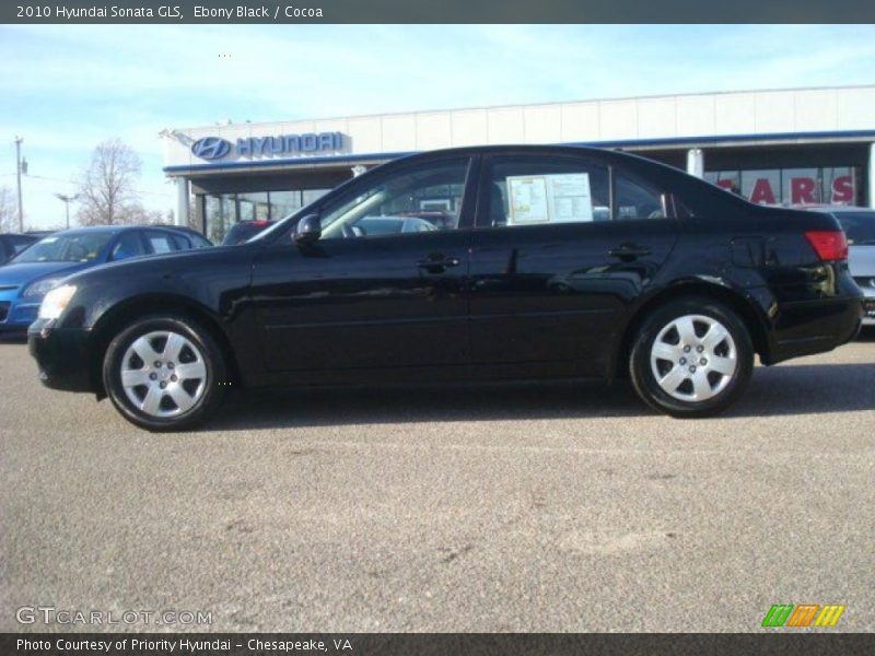 Ebony Black / Cocoa 2010 Hyundai Sonata GLS
