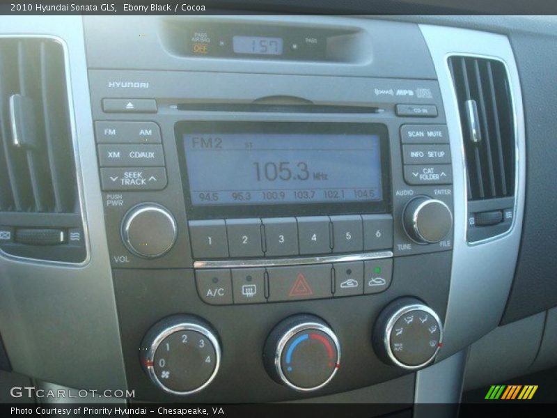 Ebony Black / Cocoa 2010 Hyundai Sonata GLS