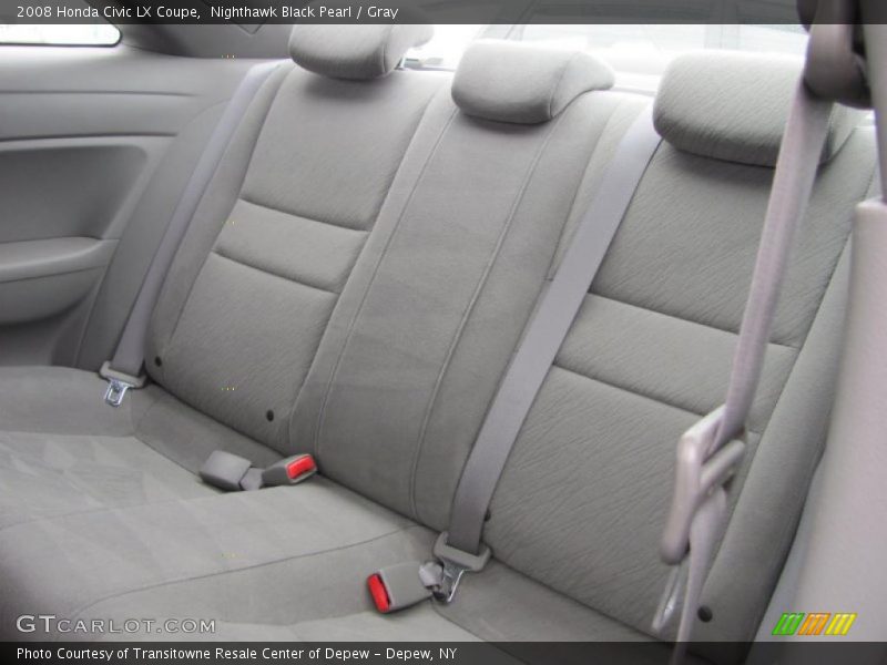 Nighthawk Black Pearl / Gray 2008 Honda Civic LX Coupe