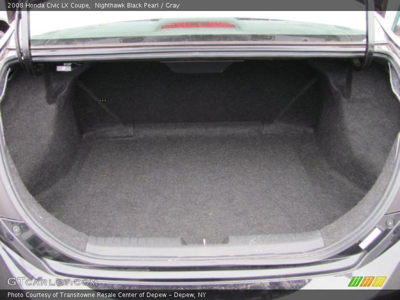 Nighthawk Black Pearl / Gray 2008 Honda Civic LX Coupe