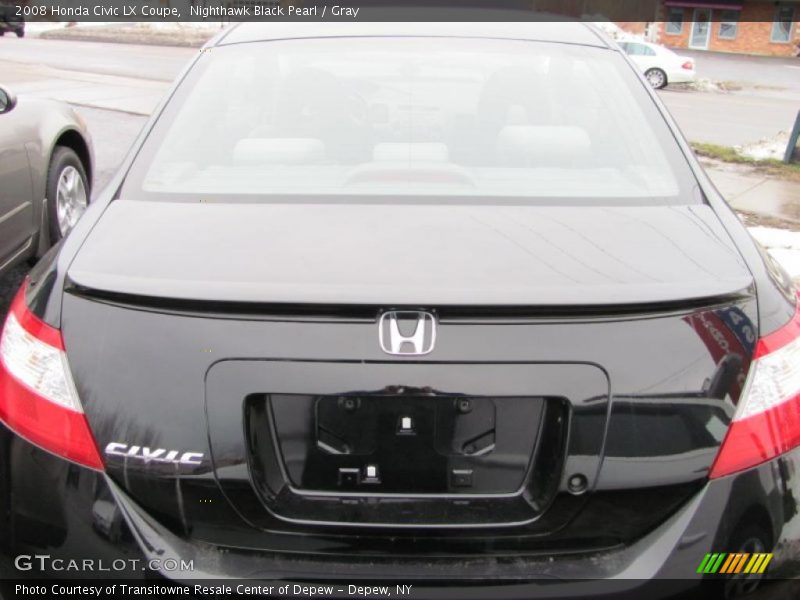 Nighthawk Black Pearl / Gray 2008 Honda Civic LX Coupe