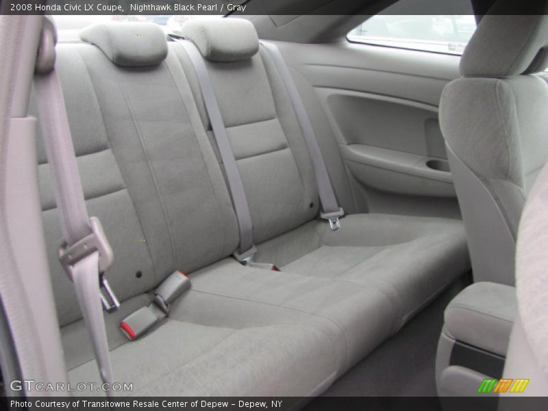 Nighthawk Black Pearl / Gray 2008 Honda Civic LX Coupe
