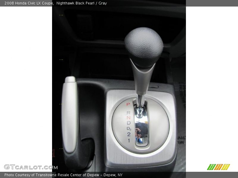 Nighthawk Black Pearl / Gray 2008 Honda Civic LX Coupe