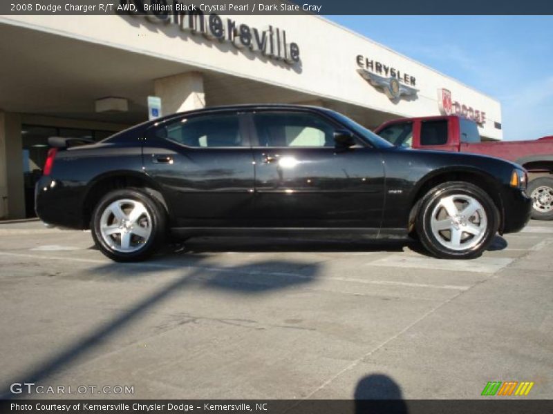 Brilliant Black Crystal Pearl / Dark Slate Gray 2008 Dodge Charger R/T AWD