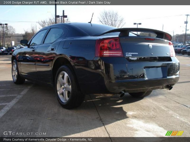 Brilliant Black Crystal Pearl / Dark Slate Gray 2008 Dodge Charger R/T AWD