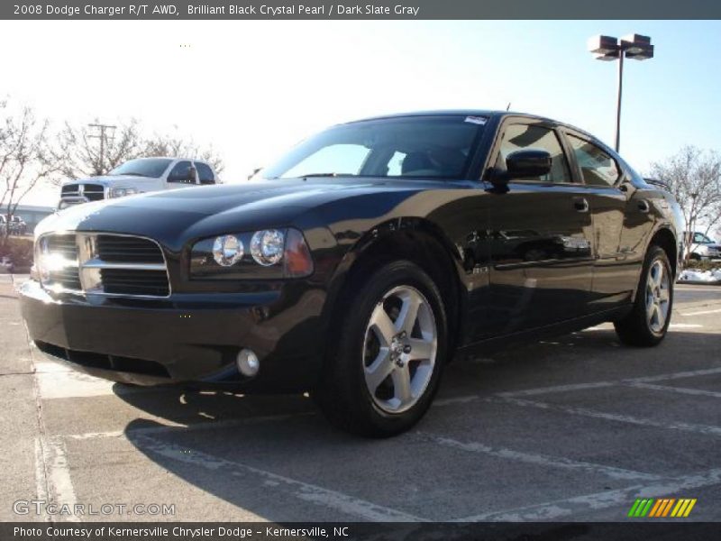 Brilliant Black Crystal Pearl / Dark Slate Gray 2008 Dodge Charger R/T AWD
