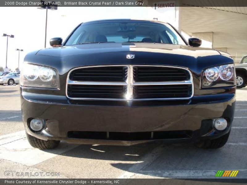 Brilliant Black Crystal Pearl / Dark Slate Gray 2008 Dodge Charger R/T AWD